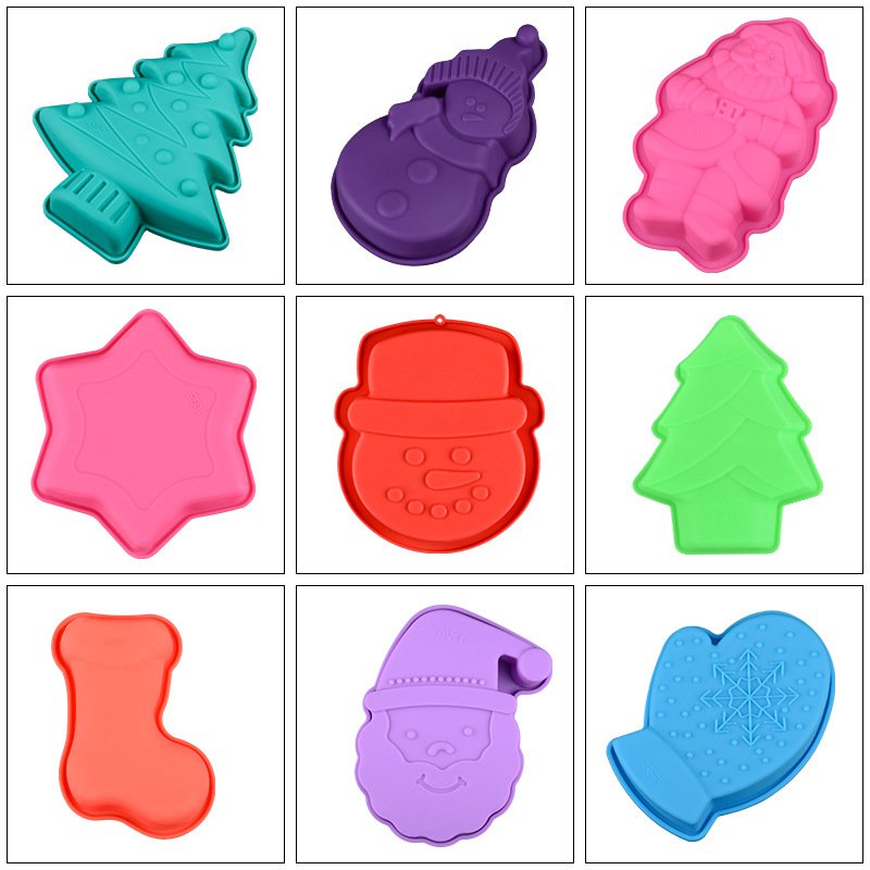 Early Riser Christmas Silicone Cake Mold Cake Decoration Fondant Mold Baking Supplies Cake Accessories