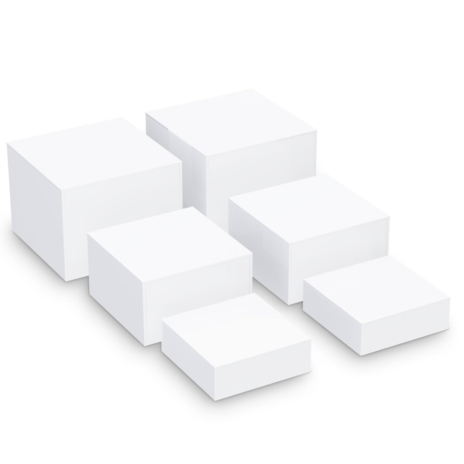 Factory wholesale 3Pcs Buffet Risers Food Risers for Buffet Table Display Stand Shelf Acrylic Cake Tray for wedding decoration