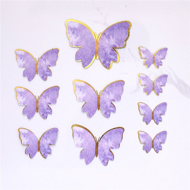Hot Selling Butterfly Cake Insert Party Supplies Acrylic Wedding Valentines Happy Birthday Decoration Cake Topper