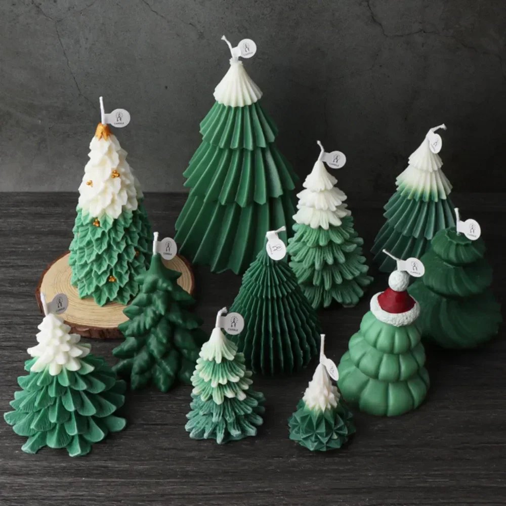 Christmas Candle Moulds Santa Snowman Silicone Molds for Candles Plant Animal Clothe Moldes De Silicona Para Velas Candle Mould