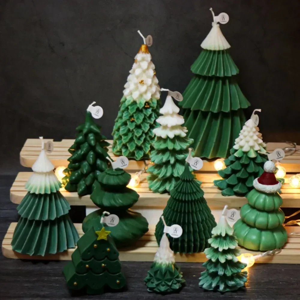 Christmas Candle Moulds Santa Snowman Silicone Molds for Candles Plant Animal Clothe Moldes De Silicona Para Velas Candle Mould
