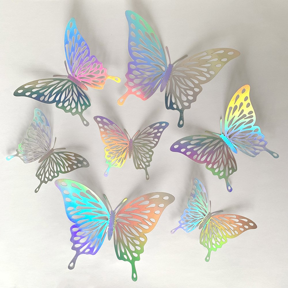 Premium Quality 3D 12pcs/bag Butterflies for Cake Accessories Wedding Happy Birthday Party Home Decorations Dessert Wall Sticks