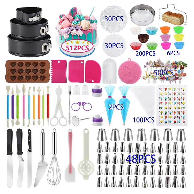 All-In-1 Cake Decorating Supplies tool Kit 236pcs cake baking decorating accessories tool set with Storage Box