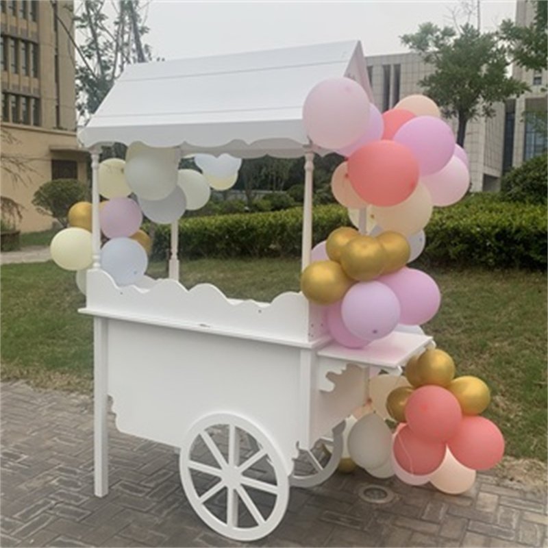 Hot Sale Modern Style Wedding Children Christmas Decoration dessert candy bar decoration wood cart