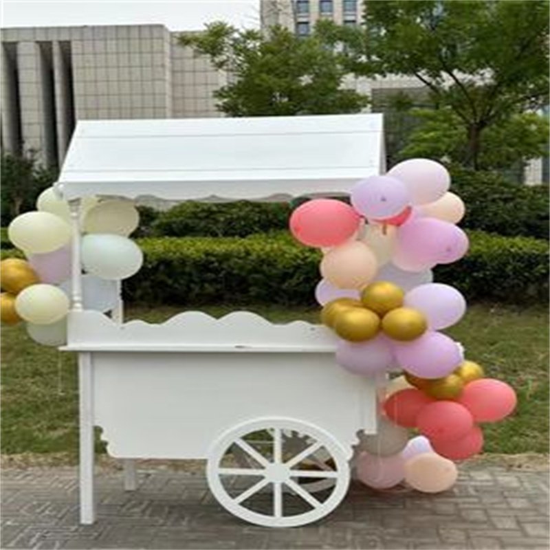 Hot Sale Modern Style Wedding Children Christmas Decoration dessert candy bar decoration wood cart