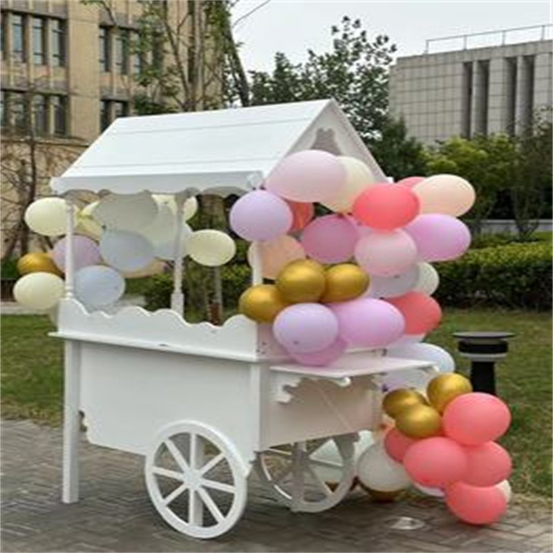 Hot Sale Modern Style Wedding Children Christmas Decoration dessert candy bar decoration wood cart