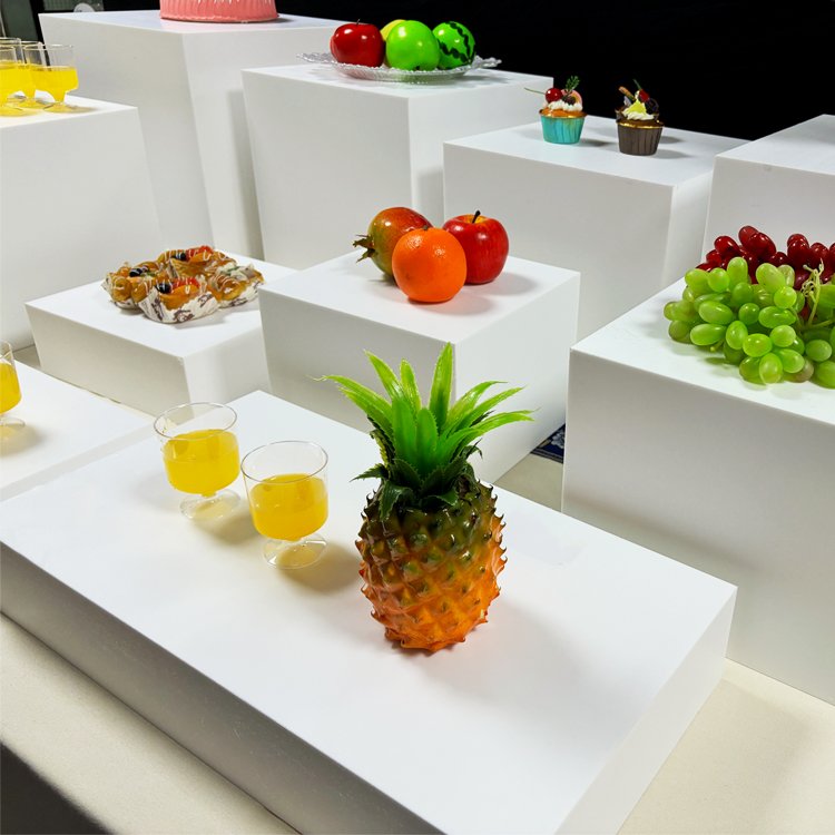 Gaojian Acrylic Buffet Food Risers Display Stand for Party Catering Jewelry Cube Boxes Nesting Risers with Hollow Bottoms