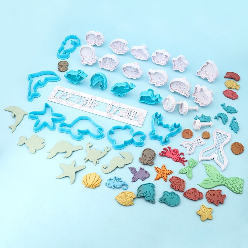 Baking Supplies Cartoon Sea Animals Baking Molds Octopus flounder starfish shape Cookie Cutter Cake Decorating Tool