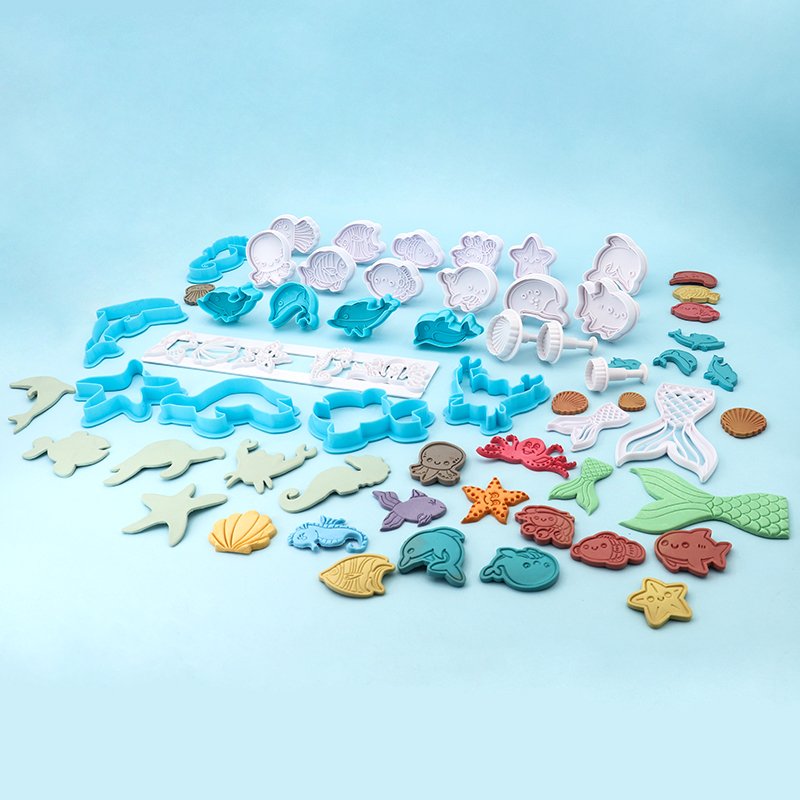 Baking Supplies Cartoon Sea Animals Baking Molds Octopus flounder starfish shape Cookie Cutter Cake Decorating Tool