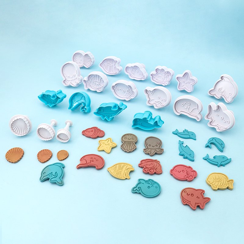 Baking Supplies Cartoon Sea Animals Baking Molds Octopus flounder starfish shape Cookie Cutter Cake Decorating Tool