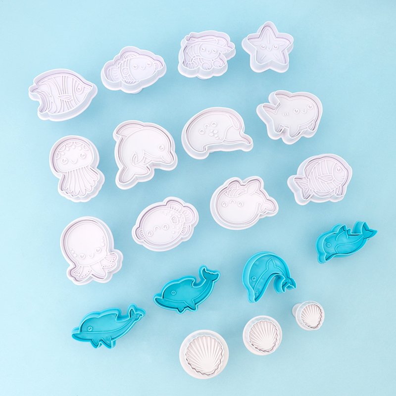 Baking Supplies Cartoon Sea Animals Baking Molds Octopus flounder starfish shape Cookie Cutter Cake Decorating Tool