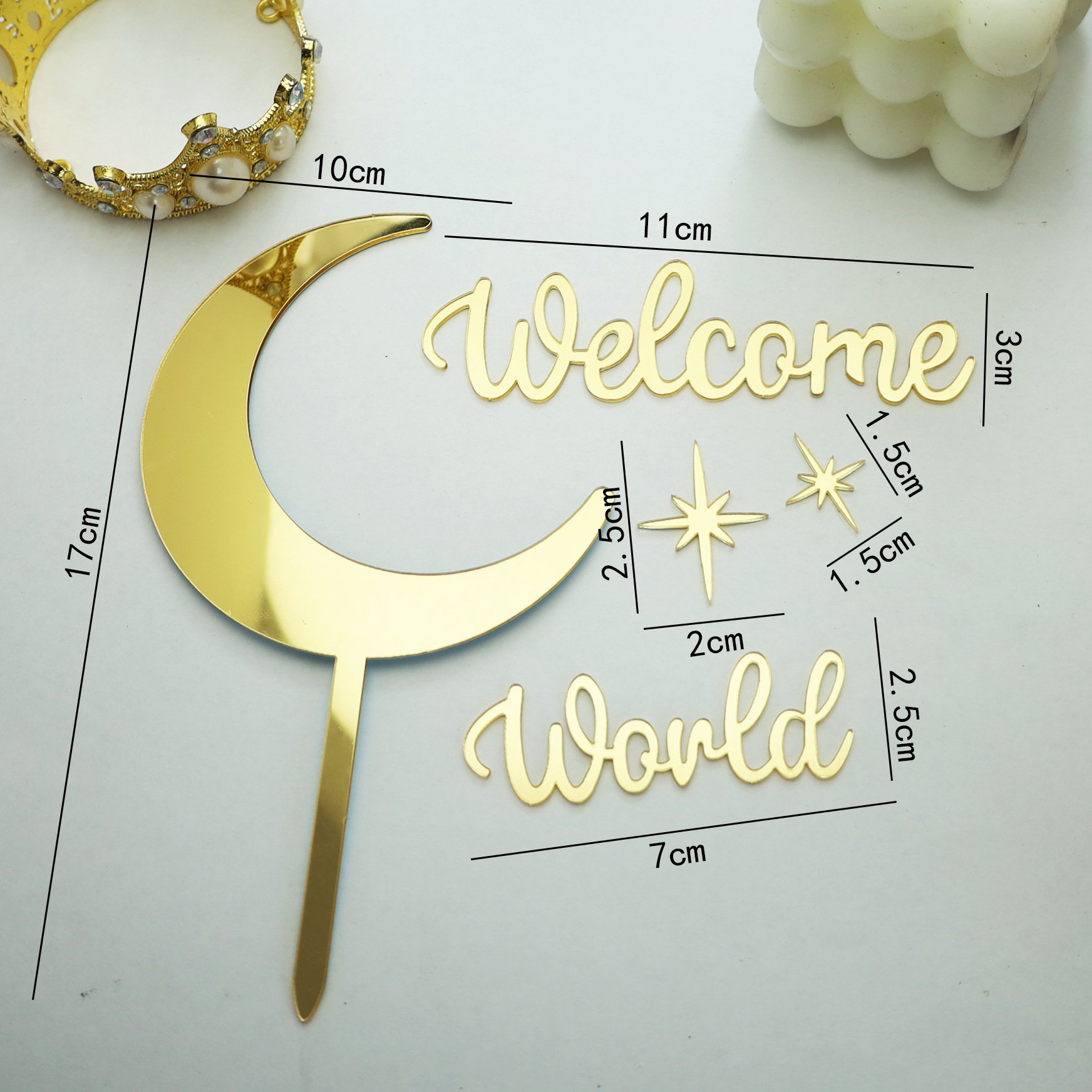 Baby Shower Decorating Best Wife And Mom Gold Acrylic Topper Toppers For Party Events Cake Supplies