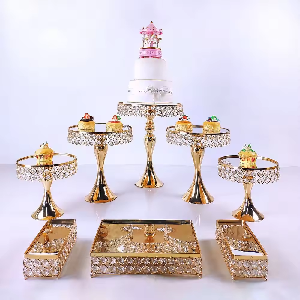 Wedding cake stand set party decoration dessert display stand wedding party supplies gold silver cake Dessert table wholesale