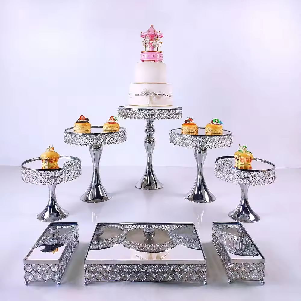 Wedding cake stand set party decoration dessert display stand wedding party supplies gold silver cake Dessert table wholesale