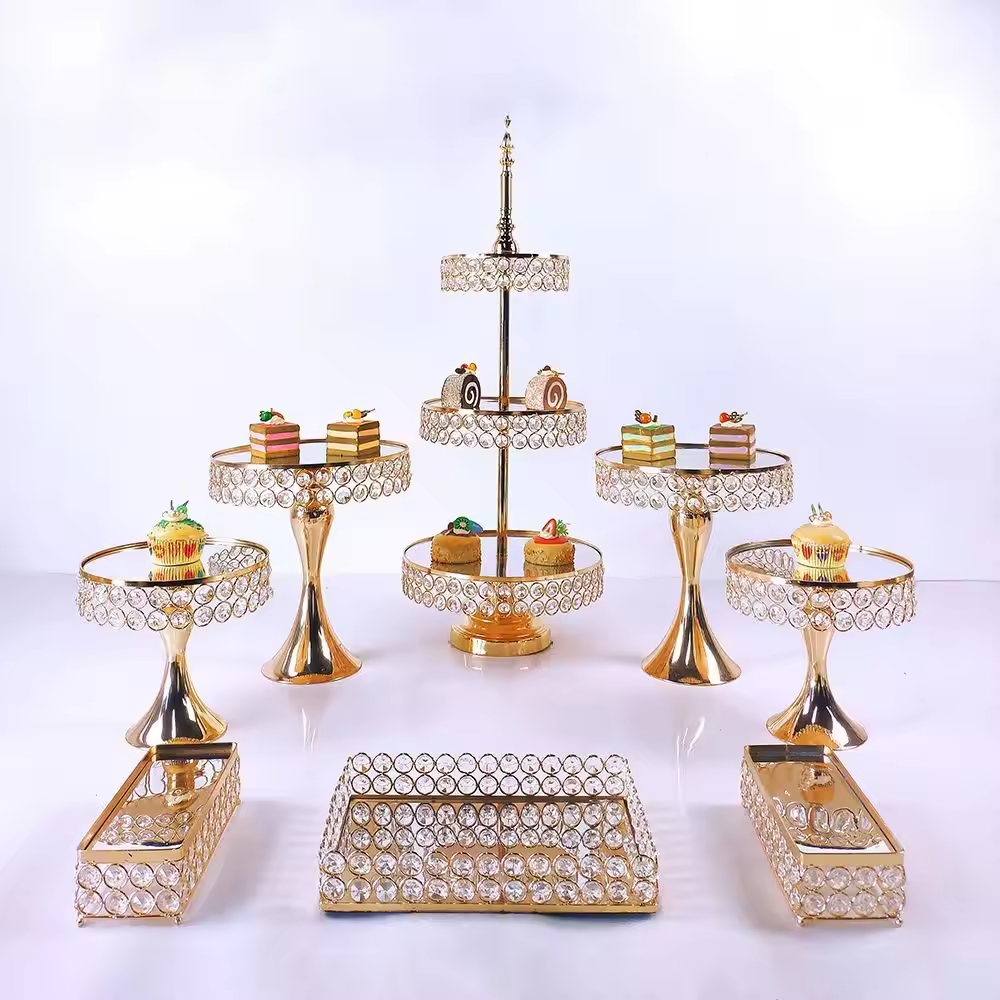 Wedding cake stand set party decoration dessert display stand wedding party supplies gold silver cake Dessert table wholesale