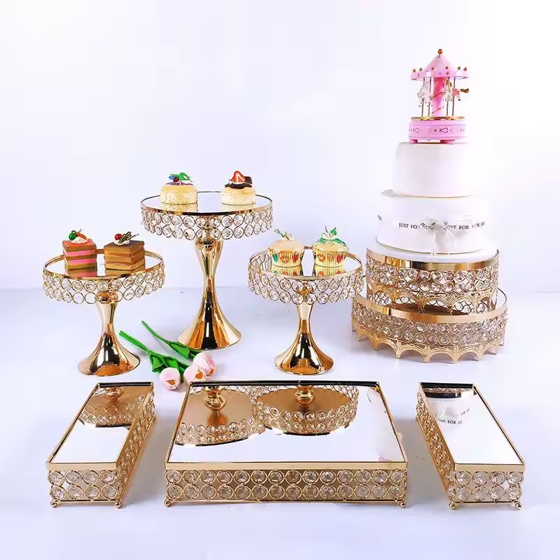Wedding cake stand set party decoration dessert display stand wedding party supplies gold silver cake Dessert table wholesale