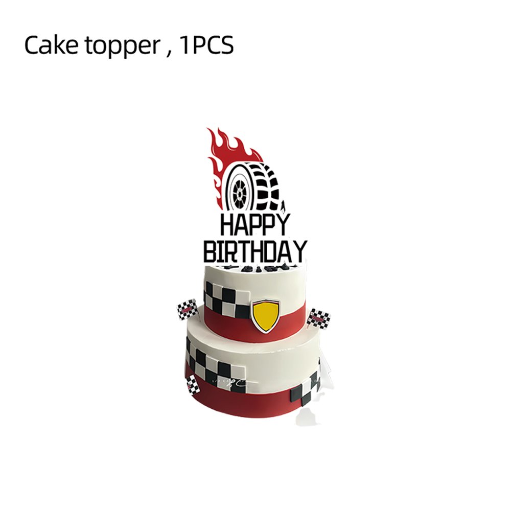 Race Car Birthday Party Decorations Home Events Party Gathering Baby Shower School College Celebration Disposable Tableware Set