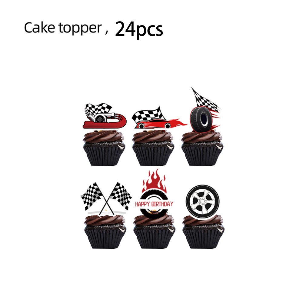 Race Car Birthday Party Decorations Home Events Party Gathering Baby Shower School College Celebration Disposable Tableware Set