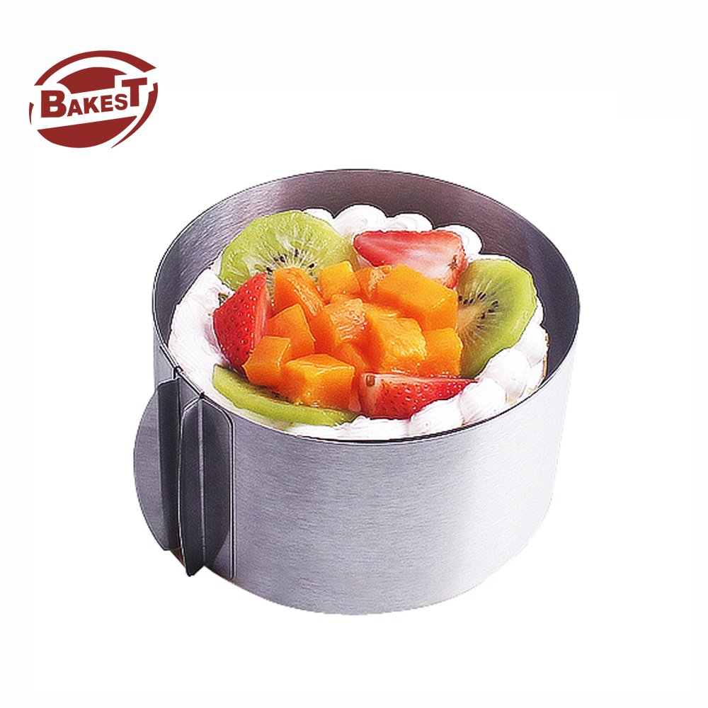 OEM Baking Tools Layers Stainless Steel Circular Round Cutting Adjustable Multilayer Mousse Cake Ring