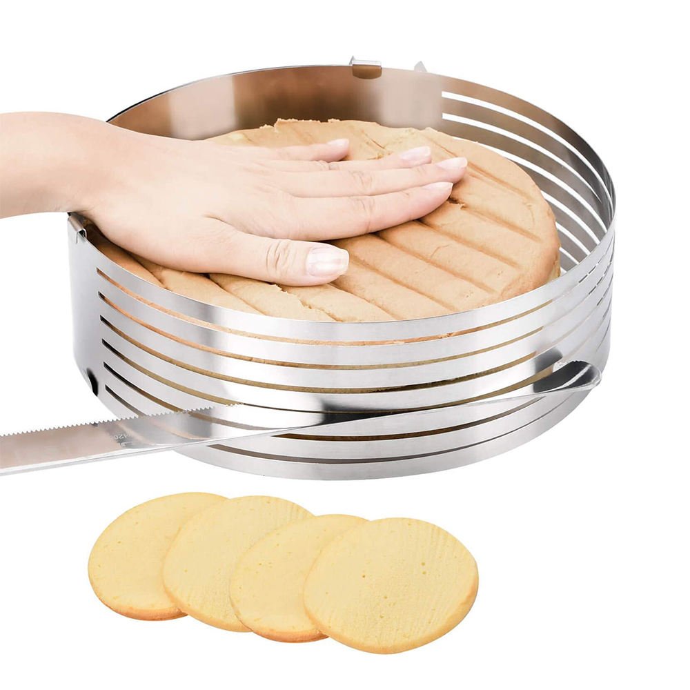 OEM Baking Tools Layers Stainless Steel Circular Round Cutting Adjustable Multilayer Mousse Cake Ring