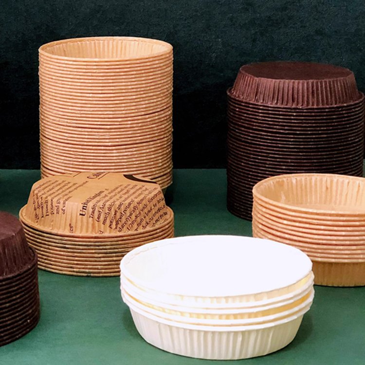 Factory Supply Customizable Paper Cupcake Liners Disposable Non-Stick Muffin Cake Bread Paper Baking Pan Mold