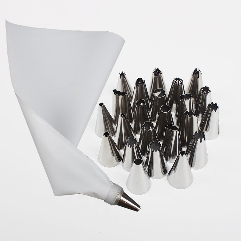 Cake Tools Cake Decorating Supplies 26pcs/set Stainless Steel Nozzle Icing Piping Tips Cake Decorating Tools