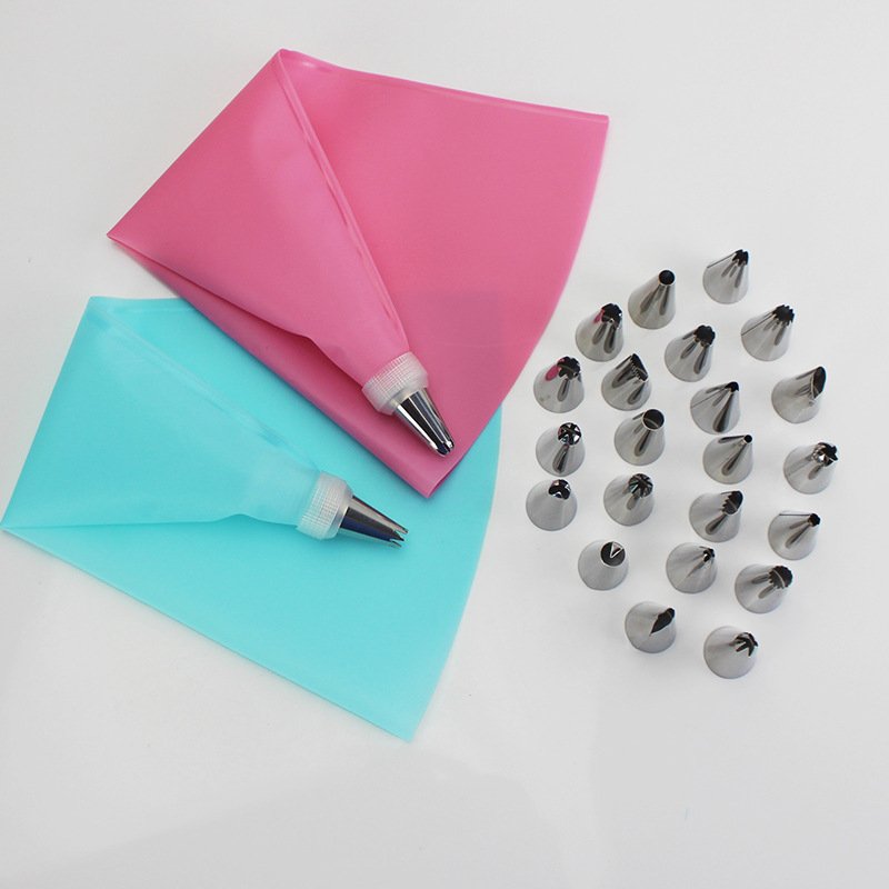 Cake Tools Cake Decorating Supplies 26pcs/set Stainless Steel Nozzle Icing Piping Tips Cake Decorating Tools