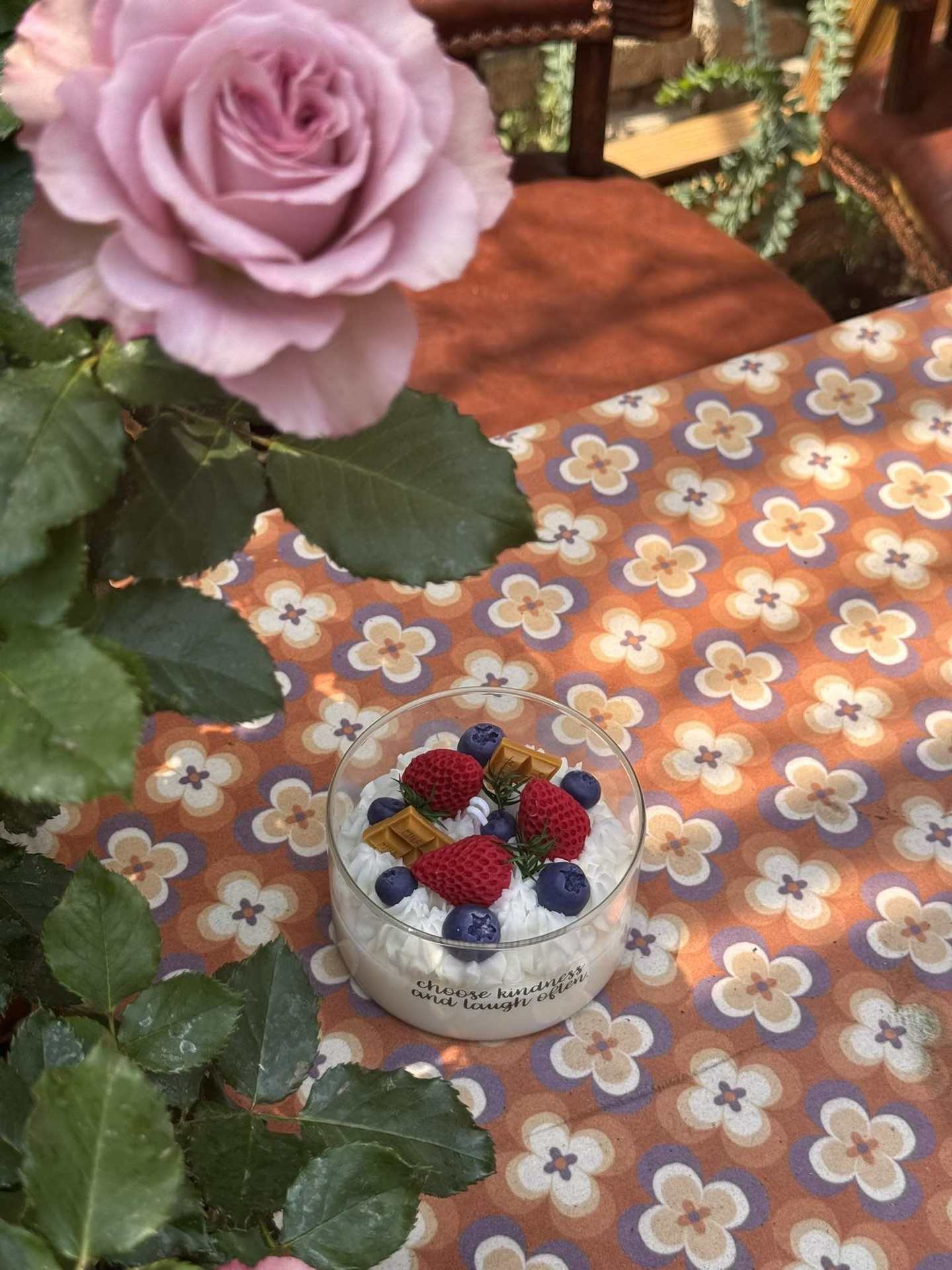 New Arrival Customize Candle Cake Blueberry Strawberry Cream Dessert Theme Candles for Christmas Gift Ideas
