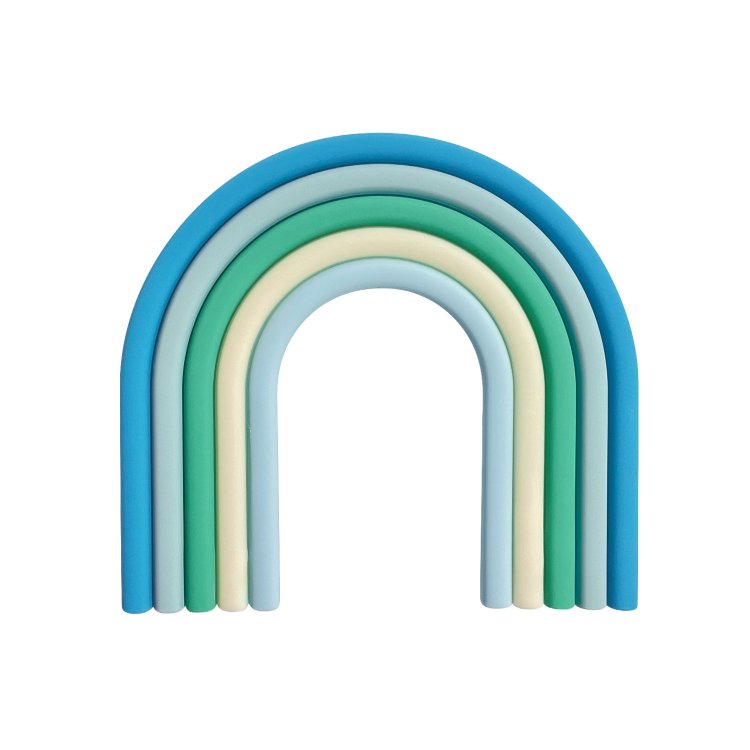 Customized color Blue Rainbow Cake Topper Cake Decorations Boho Cake Topper for Wedding Baby Shower Birthday Party Supplies