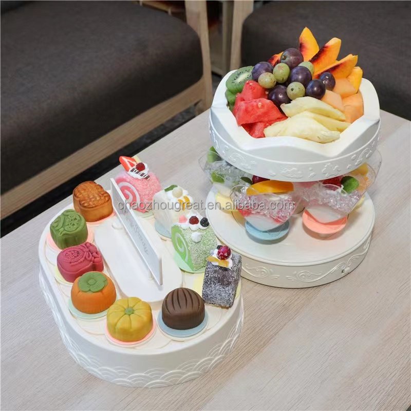 Automatic rotating dessert machine Cake machine sushi display table birthday party tray rotating machine