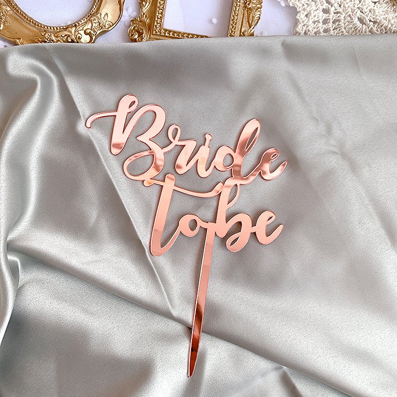 Bride to Be Wedding Theme Acrylic Cake Insert for Wedding Party Cake Decoration and Topper