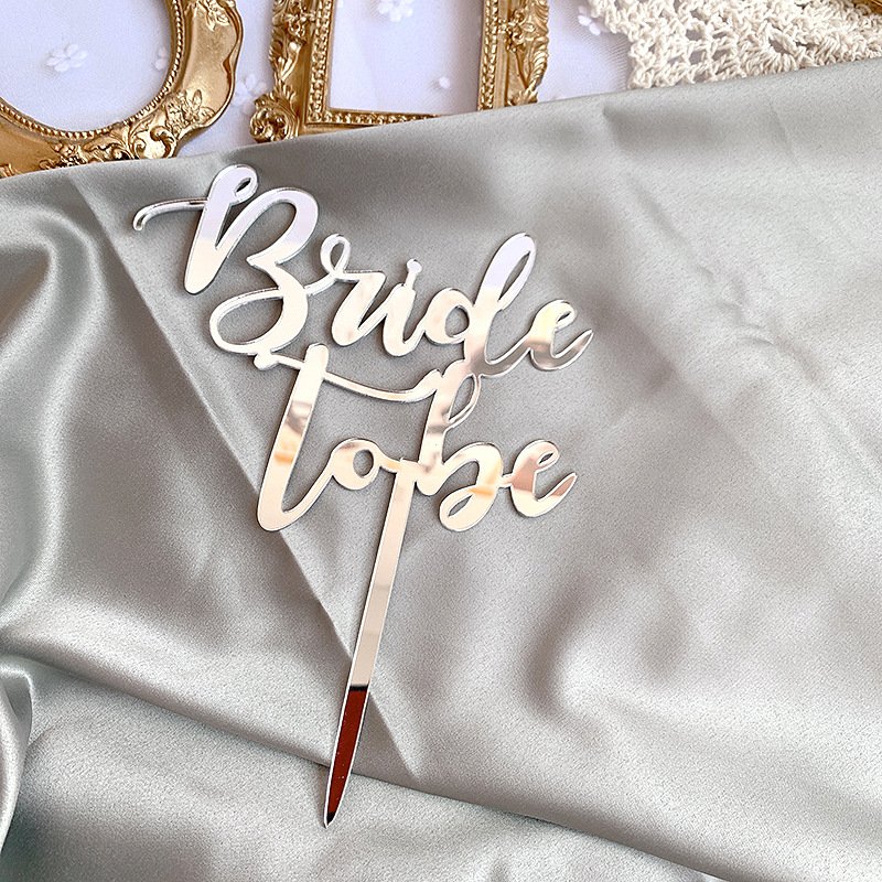 Bride to Be Wedding Theme Acrylic Cake Insert for Wedding Party Cake Decoration and Topper