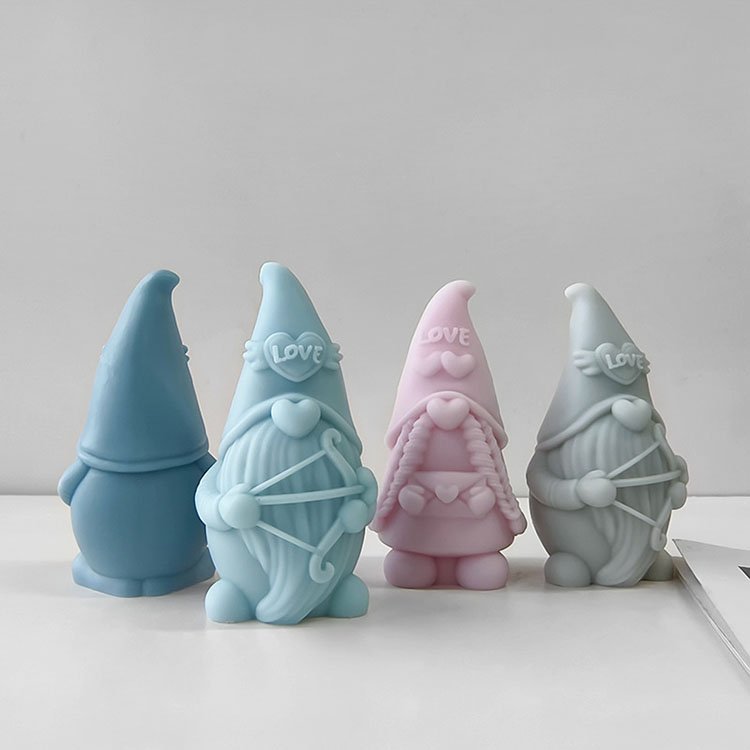 YS Love Dwarfs Silicone Candle Mold Valentine's Day Gypsum Decorations Gift Casting Mould DIY Soy Aromatherapy Candle Making