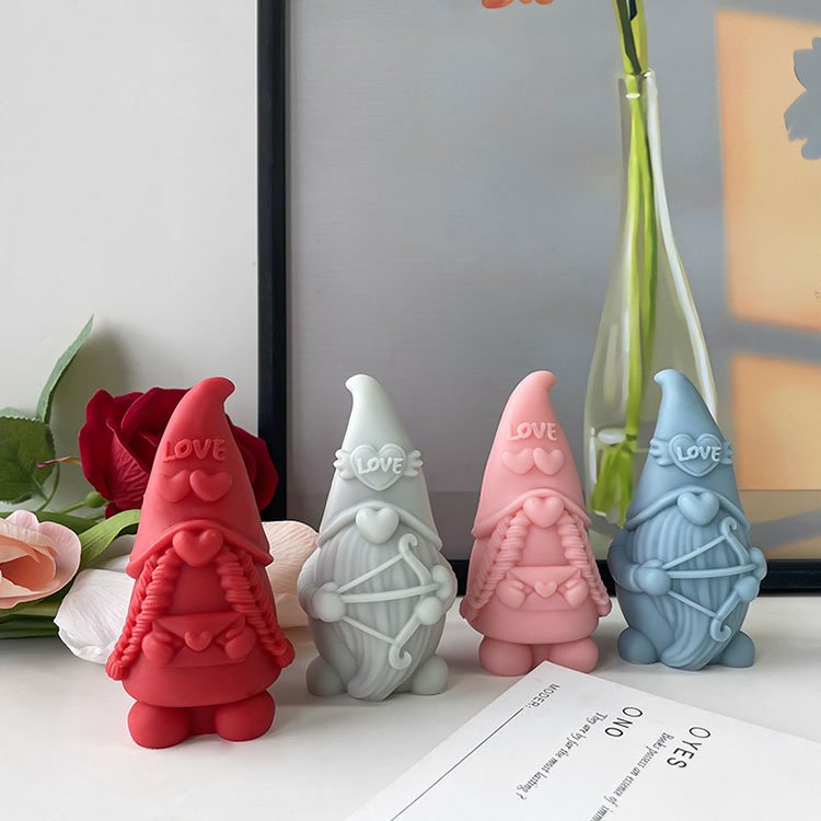 YS Love Dwarfs Silicone Candle Mold Valentine's Day Gypsum Decorations Gift Casting Mould DIY Soy Aromatherapy Candle Making