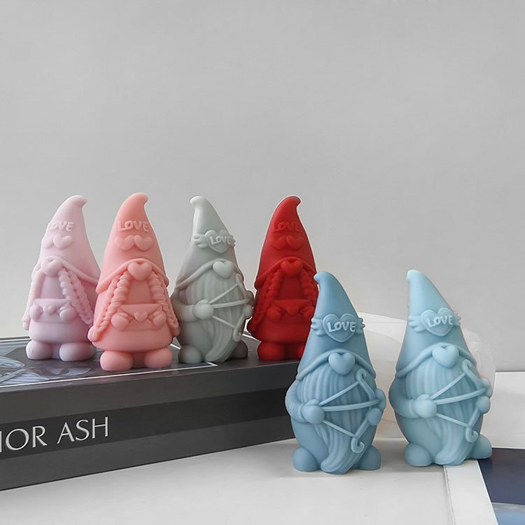 YS Love Dwarfs Silicone Candle Mold Valentine's Day Gypsum Decorations Gift Casting Mould DIY Soy Aromatherapy Candle Making
