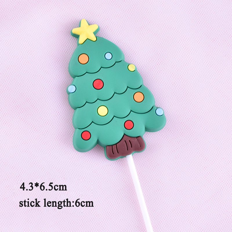 cake decorating supplies Santa Claus Xmas Ornaments Decoration Cake topper Cute Cottage Snowman Santa Tree Cake