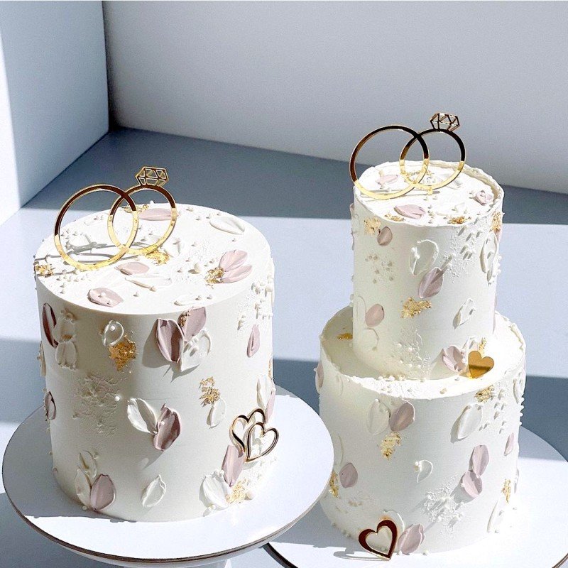 New Acrylic Cake Topper Proposal Engagement Ring Cake Decoration Party Supplies