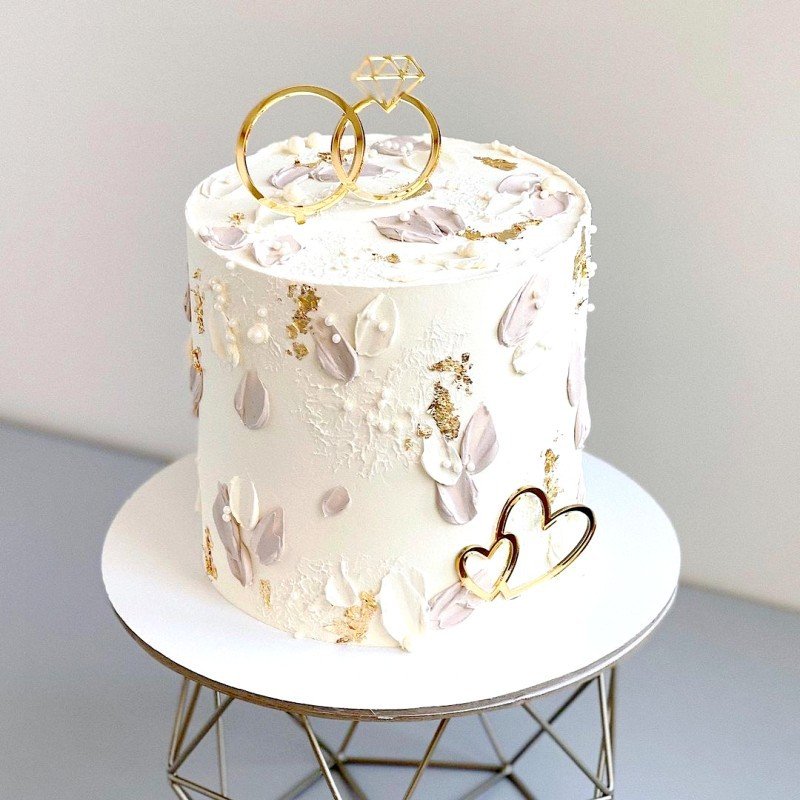 New Acrylic Cake Topper Proposal Engagement Ring Cake Decoration Party Supplies