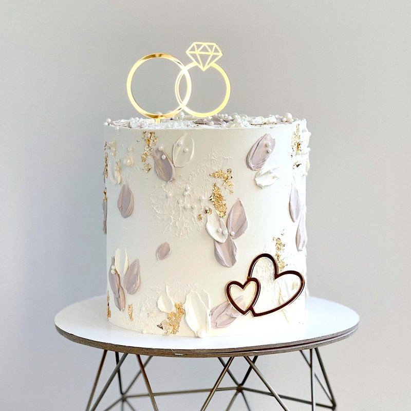 New Acrylic Cake Topper Proposal Engagement Ring Cake Decoration Party Supplies