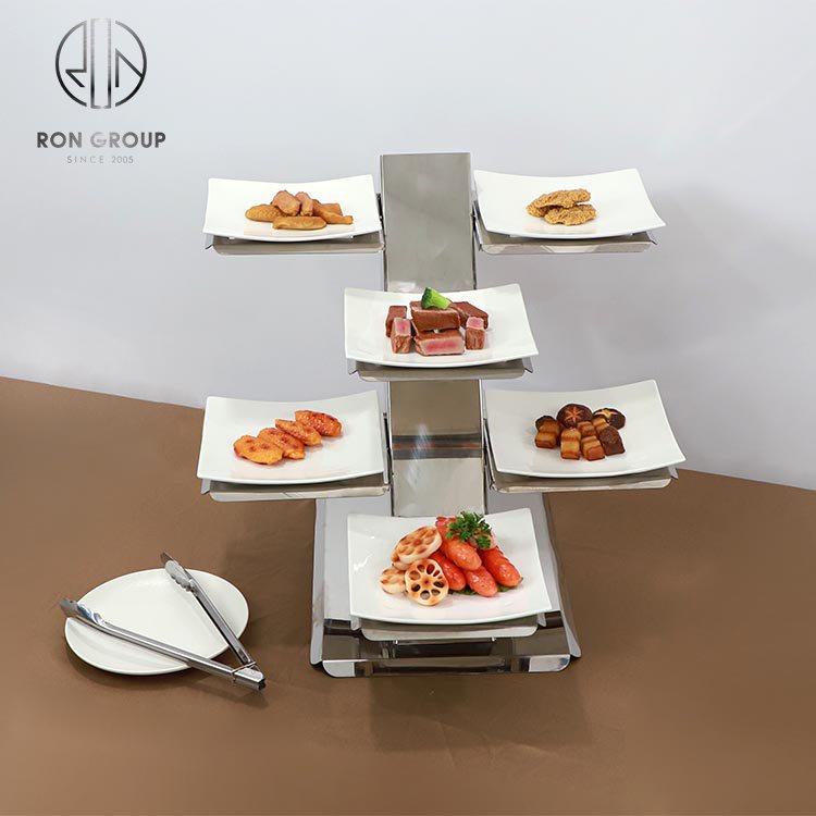 Stainless Steel Catering Stand Afternoon Tea For Food Display Restaurant Wedding Cake Stand Buffet Riser Display Dessert Stand