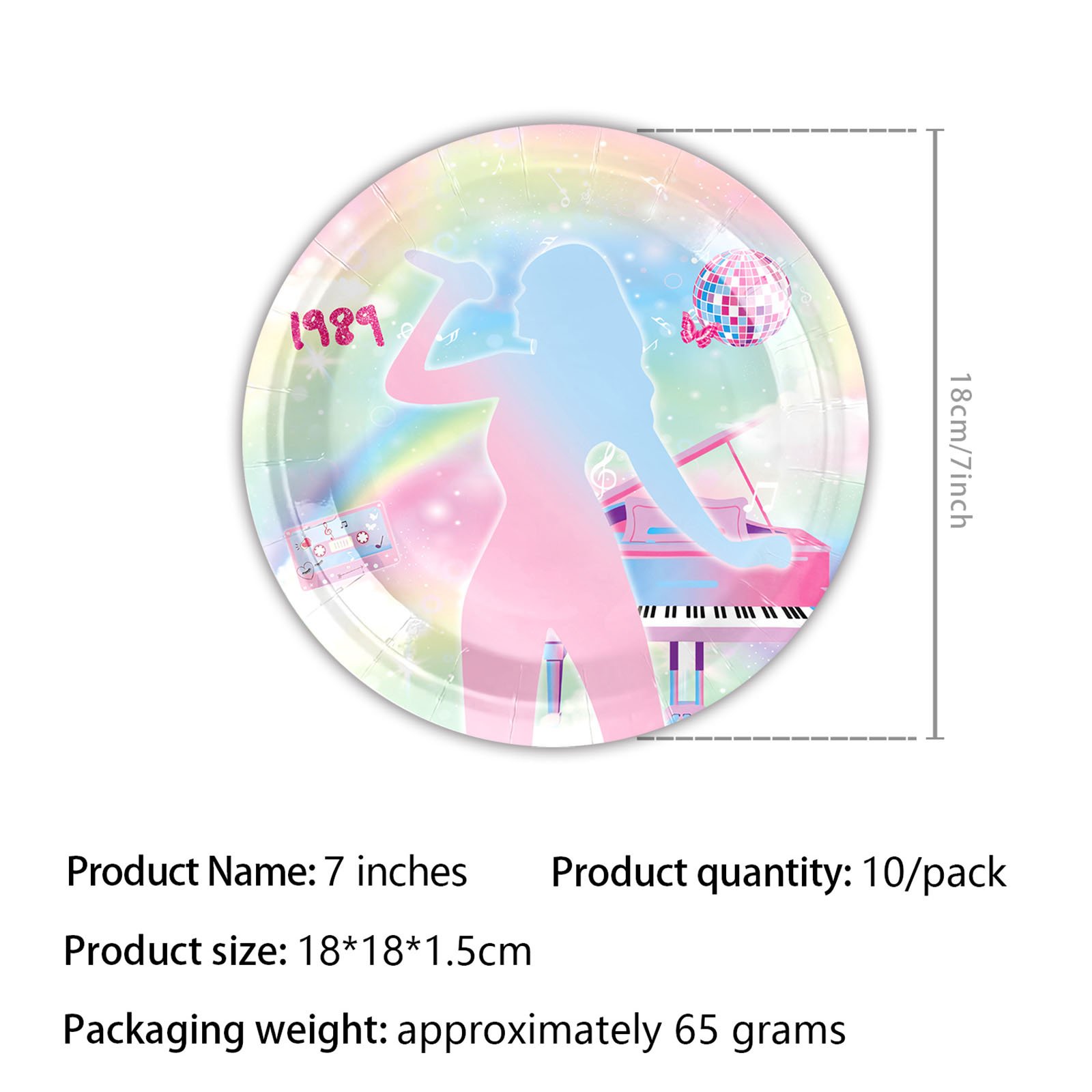 Dancing Life Birthday Party Decorations Picnic Supplies Disposable Tableware Set Choppy Party Kit