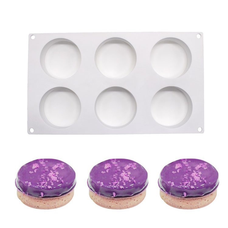 YS DIY 6 Even Flat Cylindrical Cake Candle Mold Baking Pastry Chocolate Pudding Mould Muffin Mousse Ice-Creams Biscuit Cake Tool