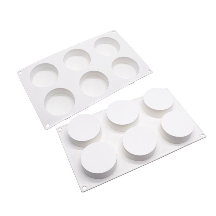 YS DIY 6 Even Flat Cylindrical Cake Candle Mold Baking Pastry Chocolate Pudding Mould Muffin Mousse Ice-Creams Biscuit Cake Tool