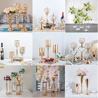 Other Wedding Centerpieces Decorations Metal Flower Stands Candle Stand Plinth Pillar Pedestal Supplies Favors