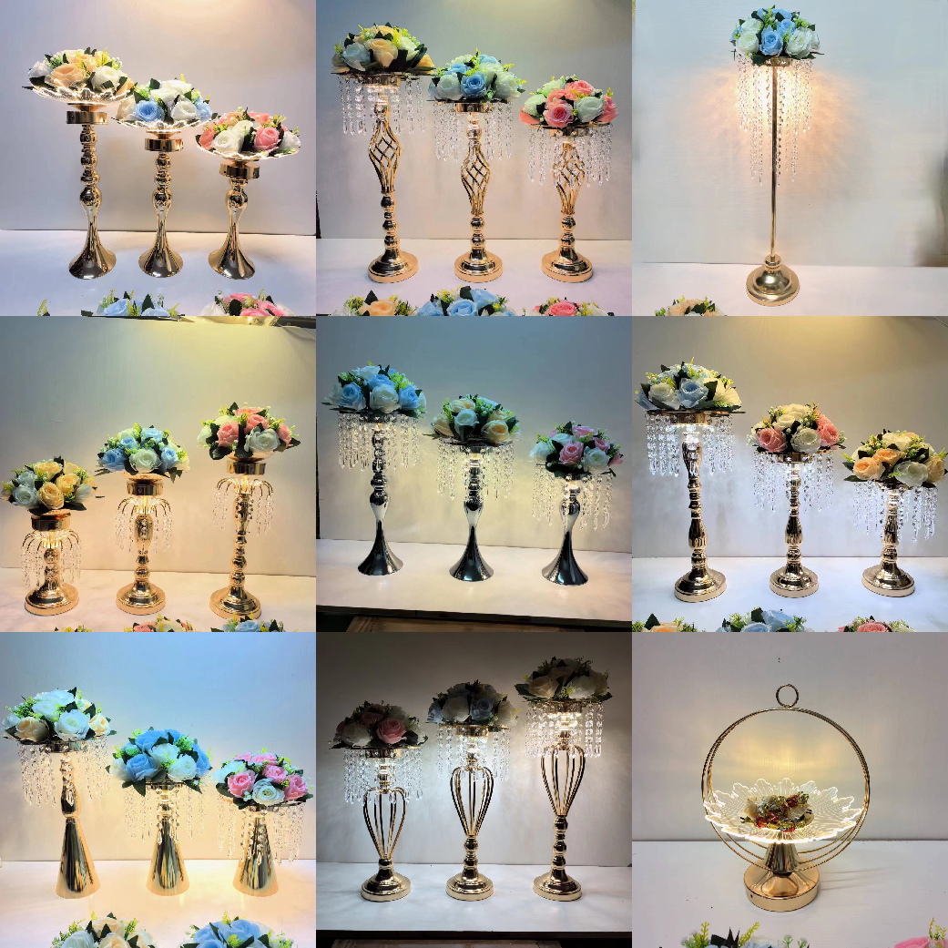 Other Wedding Centerpieces Decorations Metal Flower Stands Candle Stand Plinth Pillar Pedestal Supplies Favors