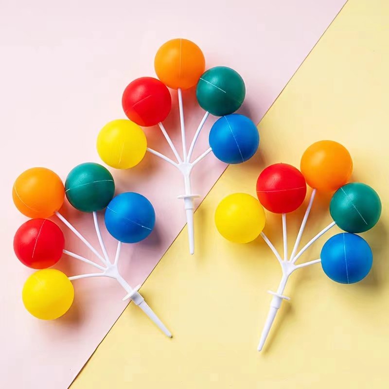 Party Cake Decoration Colorful Plastic Faux Balls Party Supplies Large Round ball Cake Topper