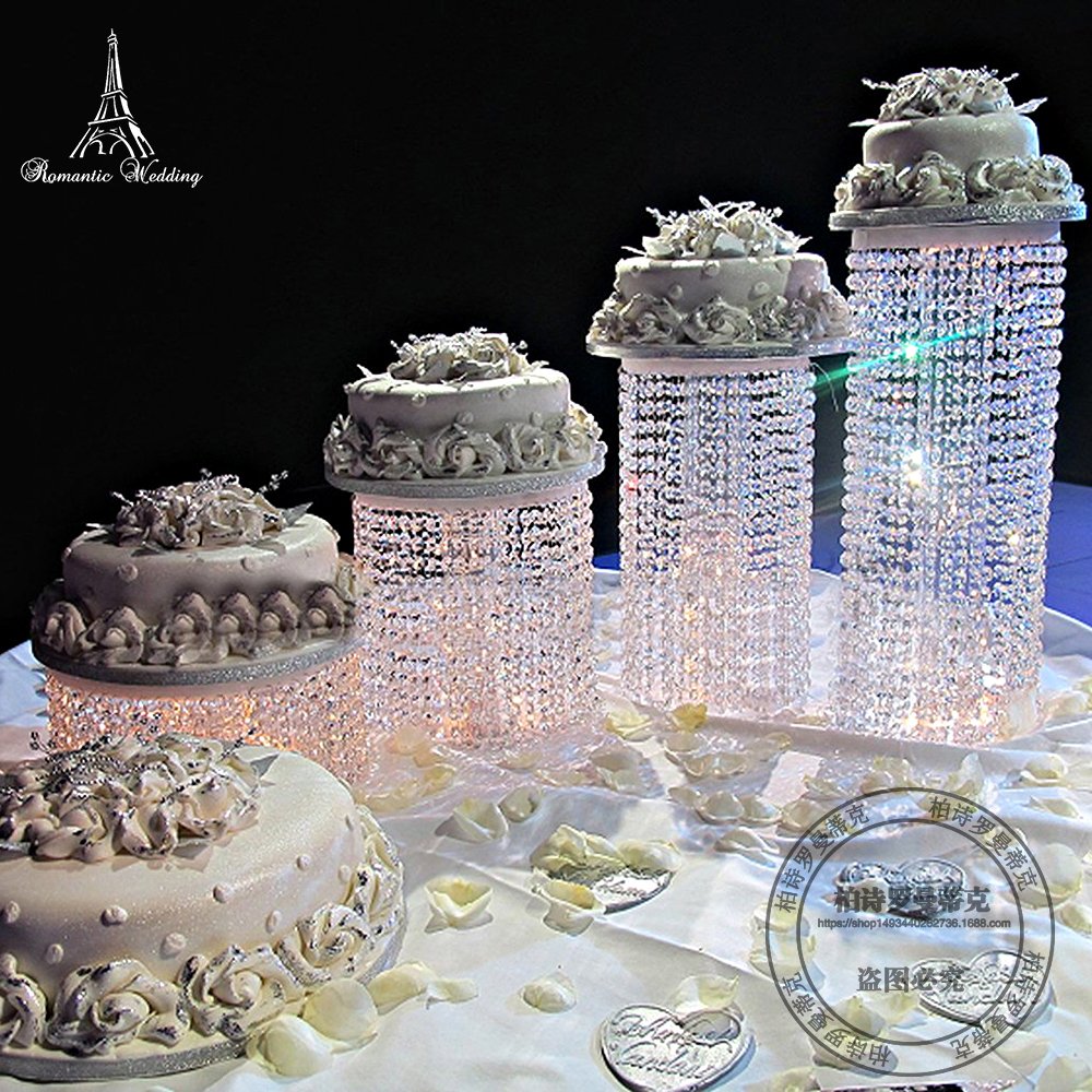 Wedding Crystal Tower Birthday Party Decoration Acrylic Cake Stand Office Culture and Education Atmosphere Supplies
