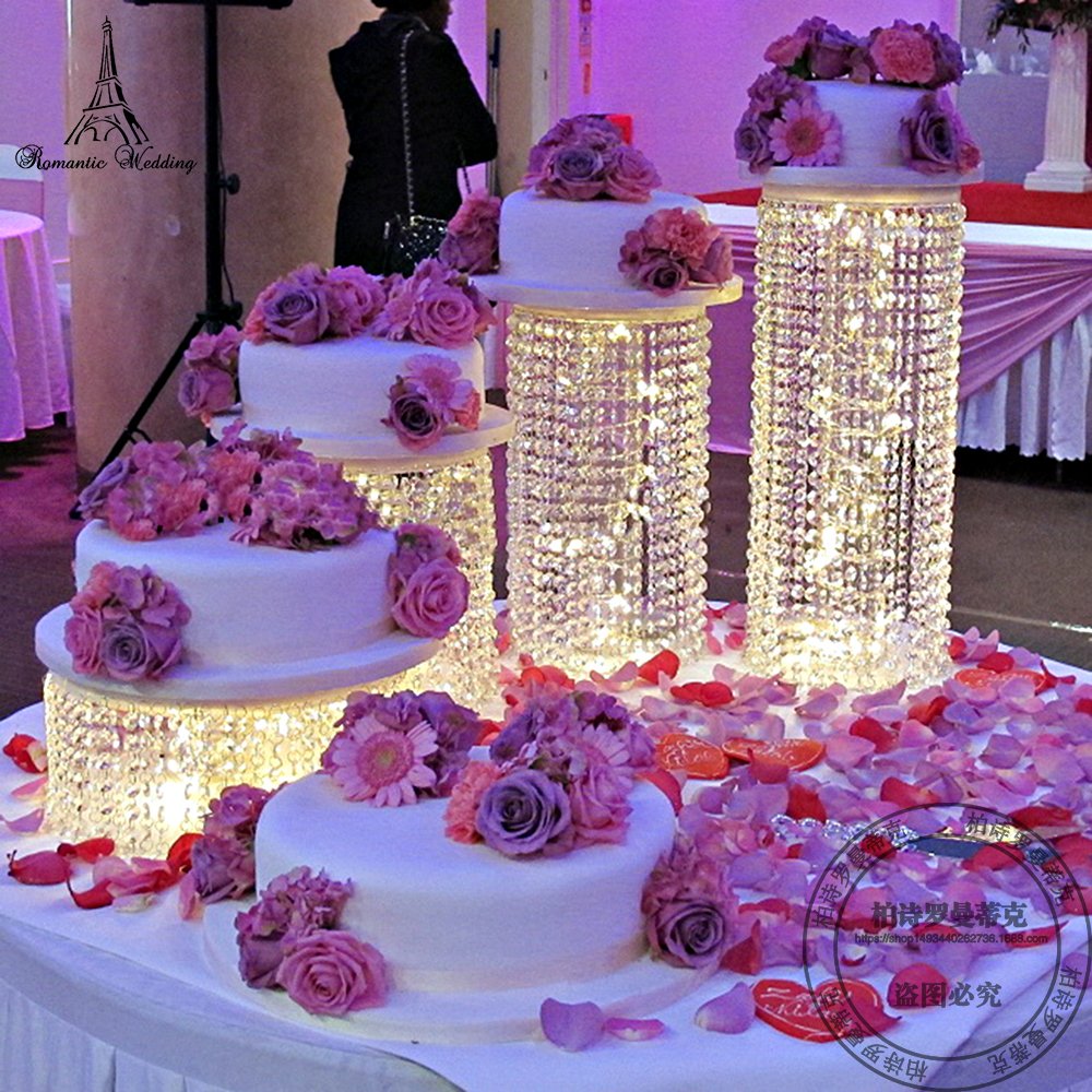 Wedding Crystal Tower Birthday Party Decoration Acrylic Cake Stand Office Culture and Education Atmosphere Supplies