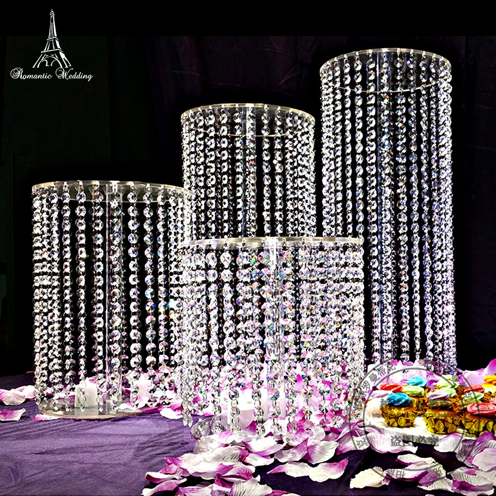 Wedding Crystal Tower Birthday Party Decoration Acrylic Cake Stand Office Culture and Education Atmosphere Supplies