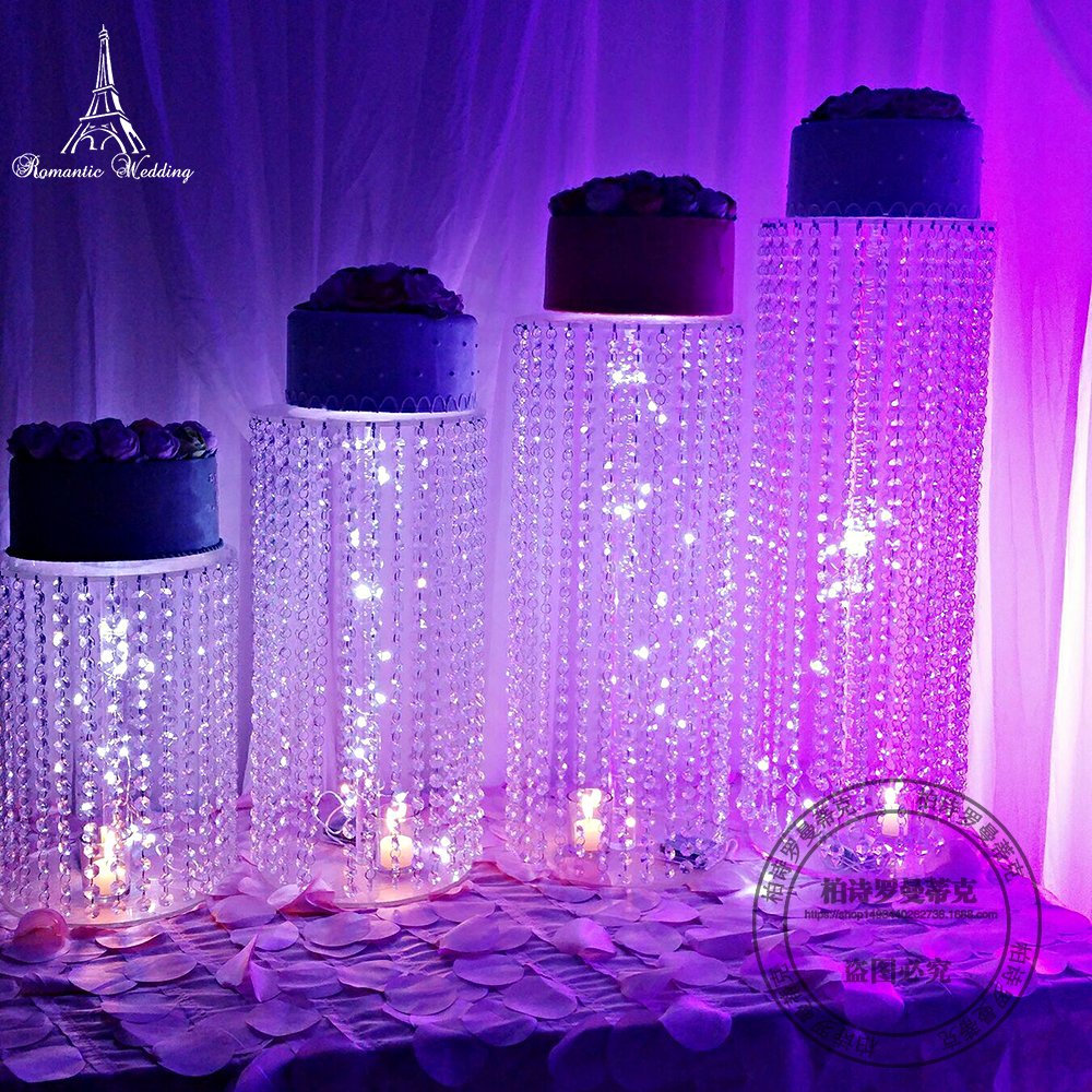 Wedding Crystal Tower Birthday Party Decoration Acrylic Cake Stand Office Culture and Education Atmosphere Supplies